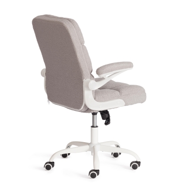 Кресло офисное Tetchair Lugano Wh ткань teddy, светло-серый