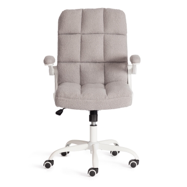 Кресло офисное Tetchair Lugano Wh ткань teddy, светло-серый