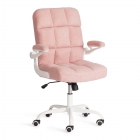 Кресло офисное Tetchair Lugano Wh ткань teddy, розовый