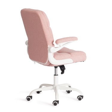 Кресло офисное Tetchair Lugano Wh ткань teddy, розовый
