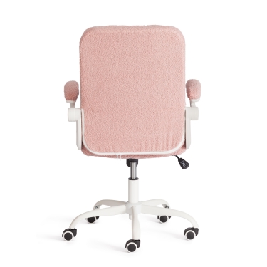 Кресло офисное Tetchair Lugano Wh ткань teddy, розовый