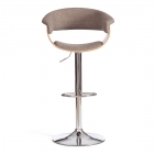 Барный стул Tetchair VIMTA mod.4021S металл/дерево/ткань, 60х51х91,5-112,5 см, выс. сид. 61,5-82,5 см, бежевый/натур./хром, Aimcasa 5