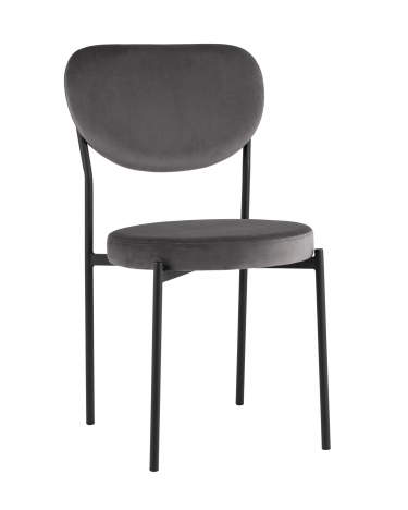 Стул обеденный Stool Group Барбара велюр серый