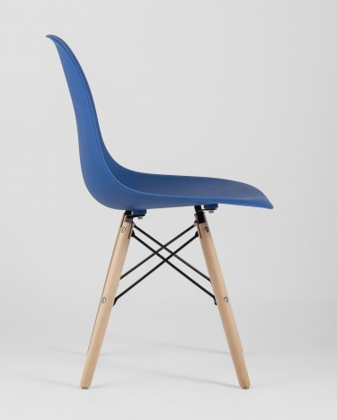 Стул Stool Group Eames Style DSW синий 4 шт. комплект разборный каркас