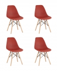Стул Stool Group Eames Style DSW терракотовый 4 шт. комплект разборный каркас