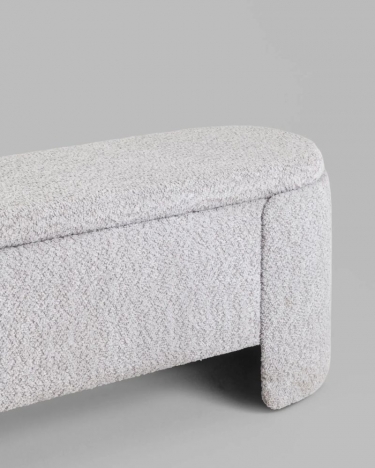 Банкетка Stool Group Taks с местом для хранения букле светло-серый