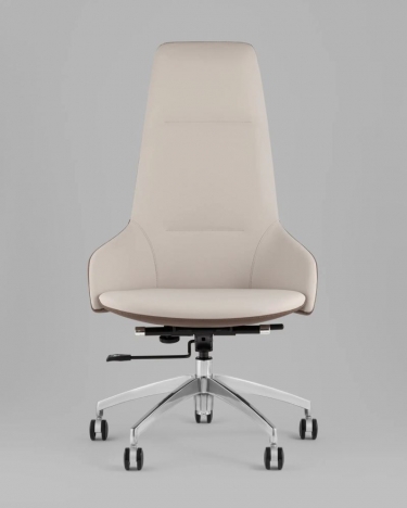 Кресло руководителя Stool Group TopChairs Soulo светло-серый, коричневый