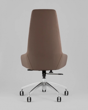 Кресло руководителя Stool Group TopChairs Soulo светло-серый, коричневый