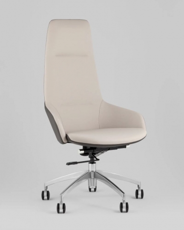 Кресло руководителя Stool Group TopChairs Soulo светло-серый, серый