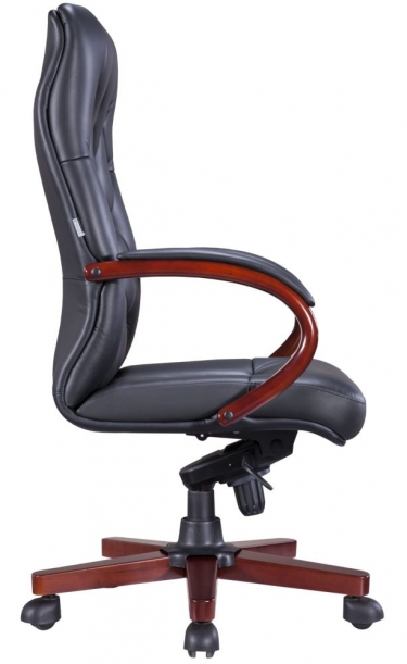 Кресло для руководителя Everprof Everprof Monaco Wood Экокожа Черный