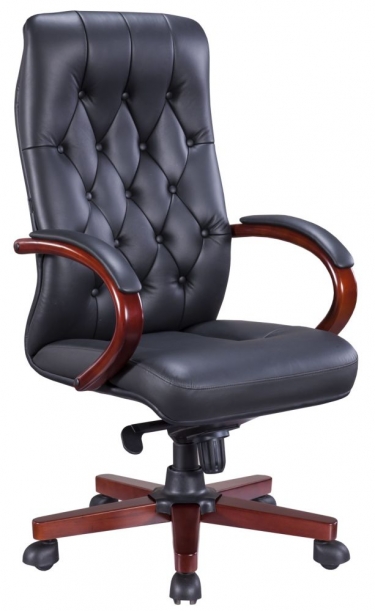 Кресло для руководителя Everprof Everprof Monaco Wood Экокожа Черный