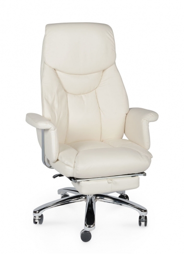 Кресло руководителя Norden Парламент,  ivory leather (кожа слоновая кость)