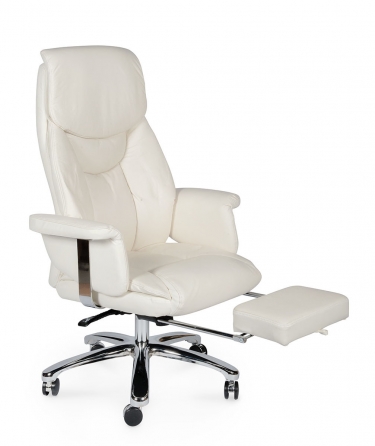 Кресло руководителя Norden Парламент,  ivory leather (кожа слоновая кость)