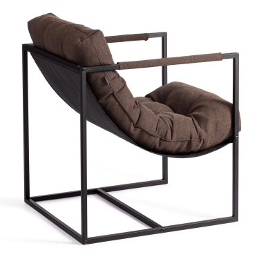 Кресло Tetchair Charli/Чарли рогожка, коричневый, 3М7-147, 70х70х84 см