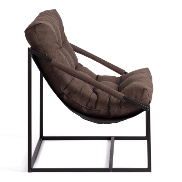 Кресло Tetchair Charli / Чарли без подлокотника рогожка, коричневый, 3М7-147, 70х70х84 см