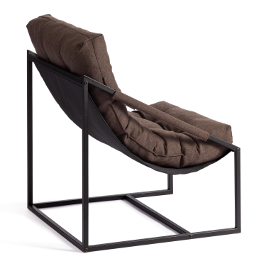 Кресло Tetchair Charli / Чарли без подлокотника рогожка, коричневый, 3М7-147, 70х70х84 см