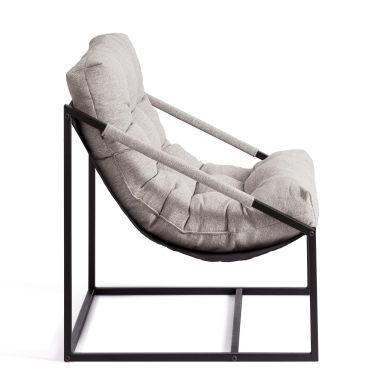 Кресло Tetchair Charli / Чарли без подлокотника рогожка, серо-бежевый, 3M 16/2, 70х70х84 см