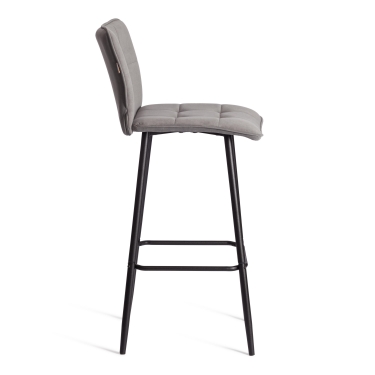 Барный стул Tetchair Bari/Бари велюр, серый, 29, 45х56х110 см
