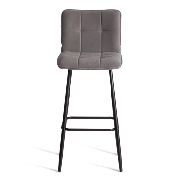 Барный стул Tetchair Bari/Бари велюр, серый, 29, 45х56х110 см