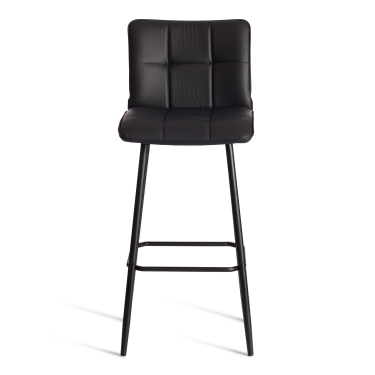 Барный стул Tetchair Bari/Бари экокожа , черный, 45х56х110 см