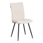Стул обеденный Tetchair Monte Carlo TREND, велюр, молочный/черный, 4, 49х51х93 см