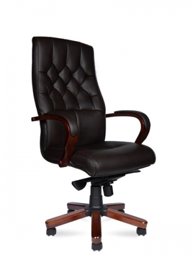 Кресло офисное Норден Боттичелли P2338-L0828 leather Темно-коричневая