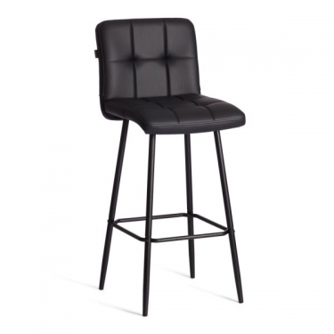 Барный стул Tetchair Medeo/Медео экокожа , черный, 45х56х113 см