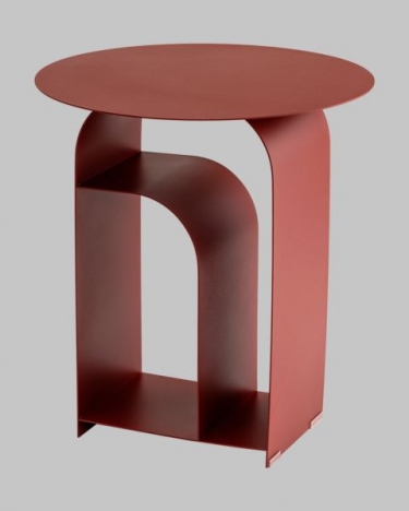 Журнальный столик Stool Group Arwel металл бордовый