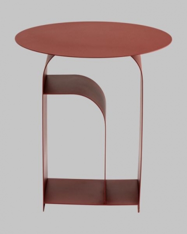 Журнальный столик Stool Group Arwel металл бордовый