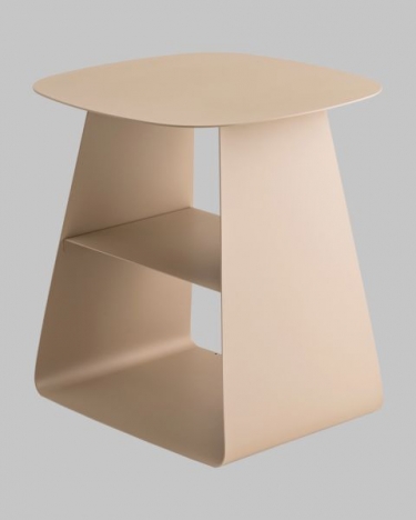 Журнальный столик Stool Group Leyre металл бежевый