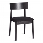Стул Tetchair THOR дерево вяз/ткань лен, черный/черный лен, 50х48х81,5 см