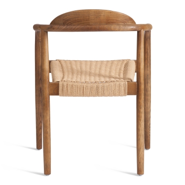 Стул Tetchair MIDGARD дерево вяз/бечевка, Груша 3, 50x51х78,5 см