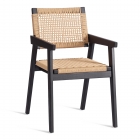 Стул Tetchair VANHEIM дерево вяз/бечевка, черный, 46х45х83 см