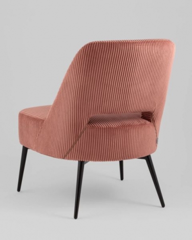 Кресло лаунж Stool Group Бостон велюр рельефный коралловый
