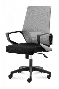 Кресло офисное Эрго LB B909-FX363-3 FX363-1 Черный пластик Серый Черный