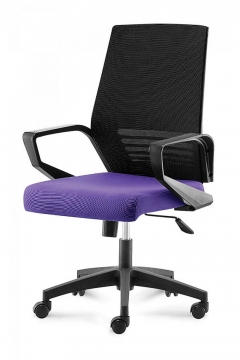 Кресло офисное Эрго LB Черный/Фиолетовый