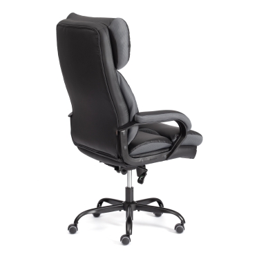 Кресло руководителя Tetchair Duke metal BL кож/зам/ткань, черный/серый, 36-6/12