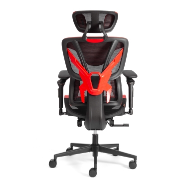 Кресло Tetchair KingCobra иск. кожа / сетка, черный / красный
