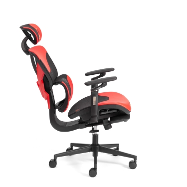 Кресло Tetchair KingCobra иск. кожа / сетка, черный / красный
