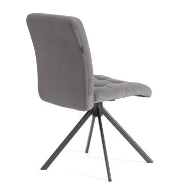 Стул обеденный Tetchair Medeo поворотный механизм 360, велюр, серый, 29