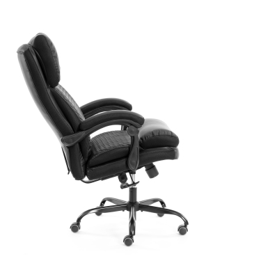 Кресло руководителя Tetchair Chief metalBL кож/зам/ткань, черный/черный стеганный/черный, 36-6/36-6/TW-11
