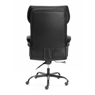 Кресло руководителя Tetchair Chief metalBL кож/зам/ткань, черный/черный стеганный/черный, 36-6/36-6/TW-11