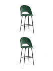 Стул барный Stool Group Меган велюр зеленый 2 шт