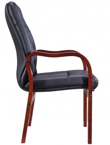 Стул руководителя Everprof Everprof Monaco Wood CF Экокожа Черный