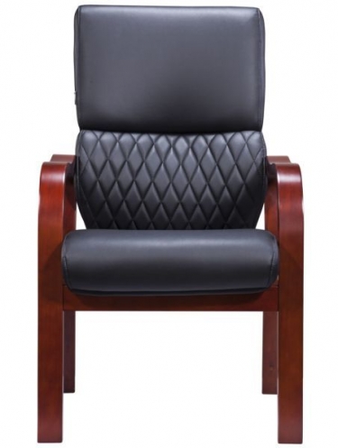 Стул руководителя Everprof Everprof President Wood CF Экокожа Черный