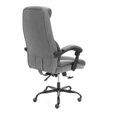 Кресло руководителя Tetchair Cambridge metalBL велюр/ткань, серый, 29/12