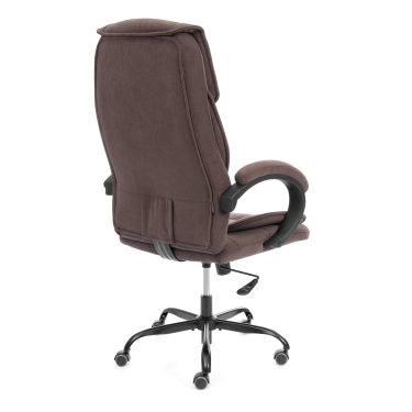 Кресло руководителя Tetchair OREON metalBL велюр, коричневый, 6