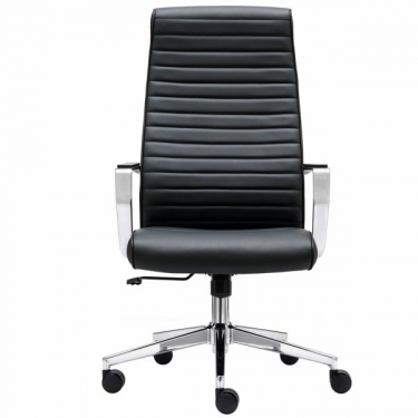 Кресло руководителя BRABIX PREMIUM Solo EX-730, алюминий, хром, экокожа, черное