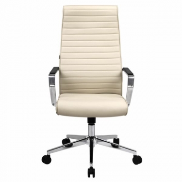 Кресло руководителя BRABIX BRABIX PREMIUM Solo EX-730, алюминий, хром, экокожа, бежевое