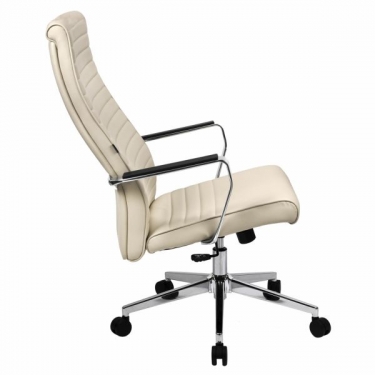 Кресло руководителя BRABIX BRABIX PREMIUM Solo EX-730, алюминий, хром, экокожа, бежевое